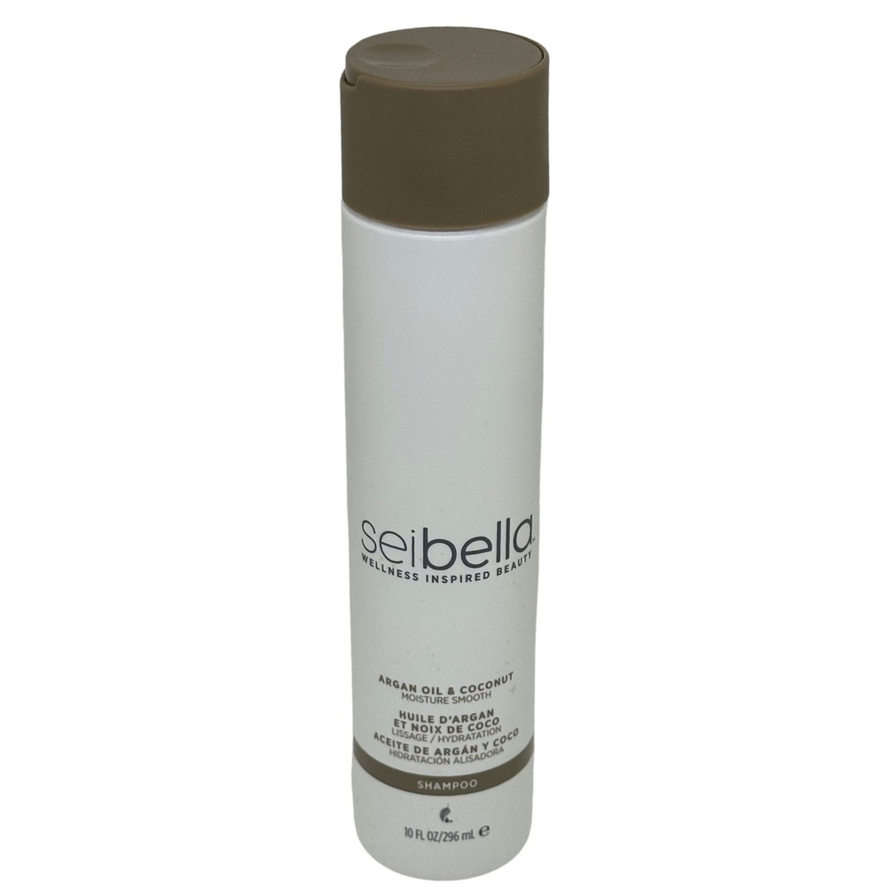 Sei Bella Shampoo Argan Oil & Coconut Moisture Smooth White Brown 10 fl oz NEW